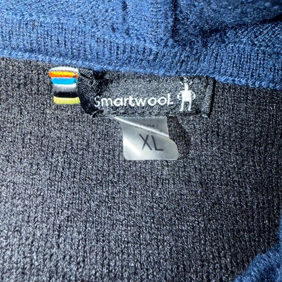 Smartwool Men's navy wool-blend pullover hoodie, XL, great condition. - Picture 4 of 8